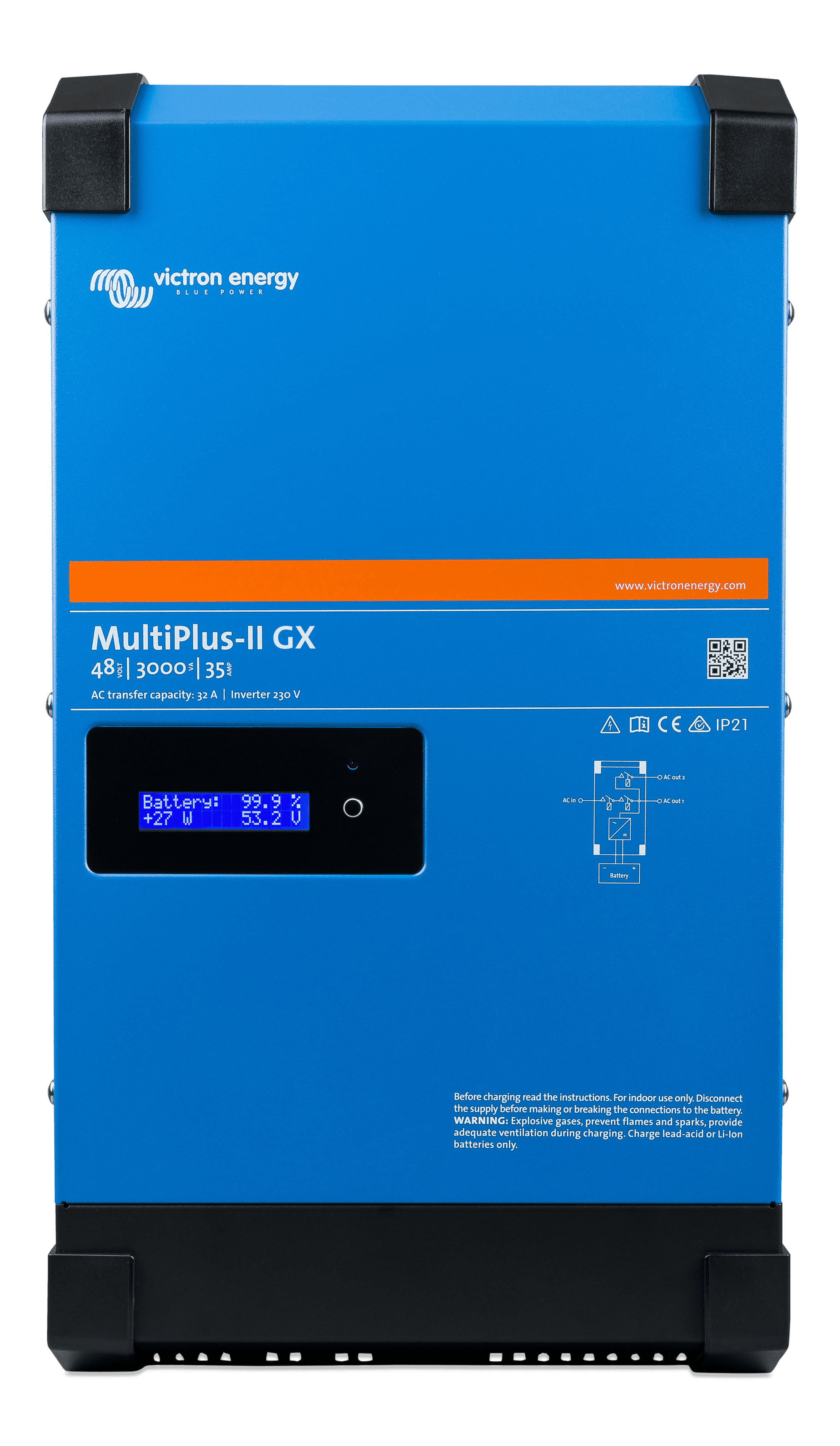 MultiPlus-II 48V 3kVA 35-32 230V GX (frontal) thumbnail